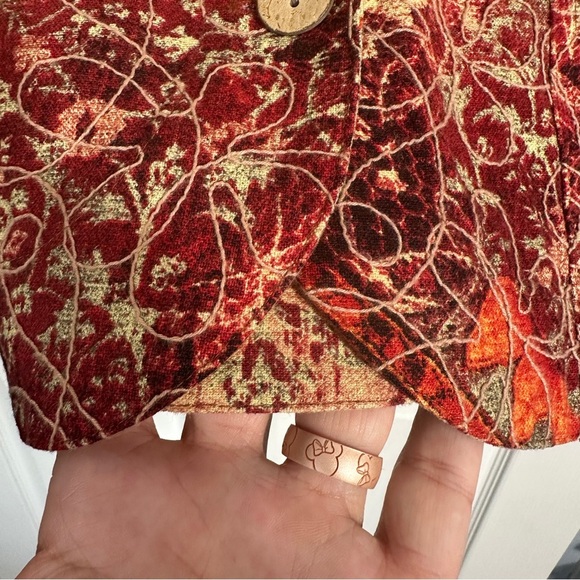 Coldwater Creek size 1X linen blend shirt/shacket, vibrant, embroidered, office - Picture 6 of 9